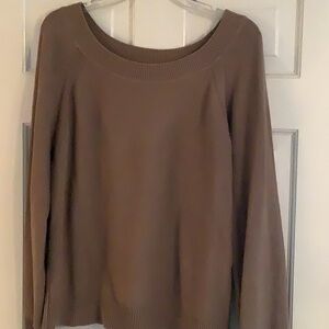 Banana Republic Tan Crew & Scoop Necks Sweater